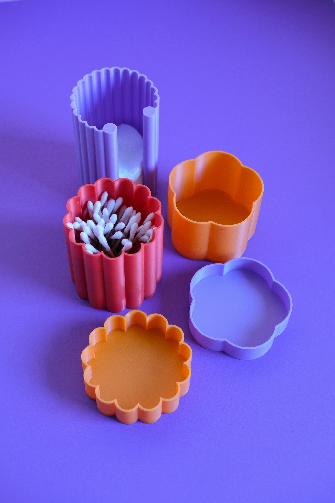 Cloud3 Bathroom Set - (Orange-Red-Lavender)