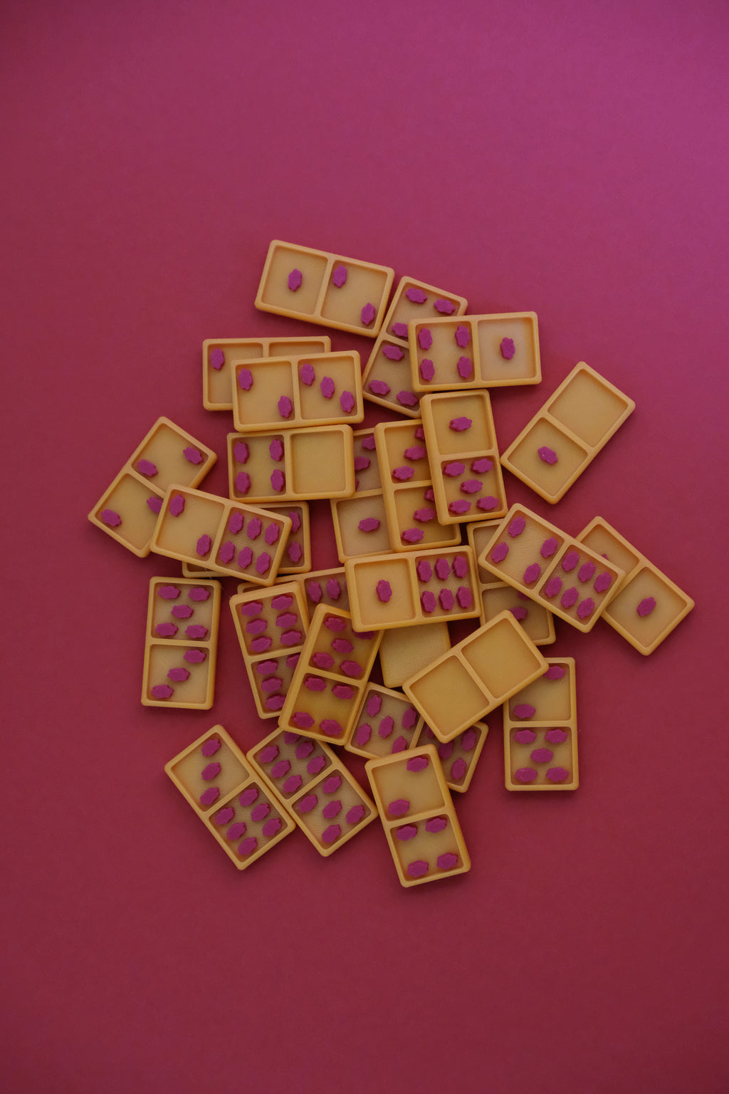 Recycled Kiki Dominoes (Orange - Cherry Red)