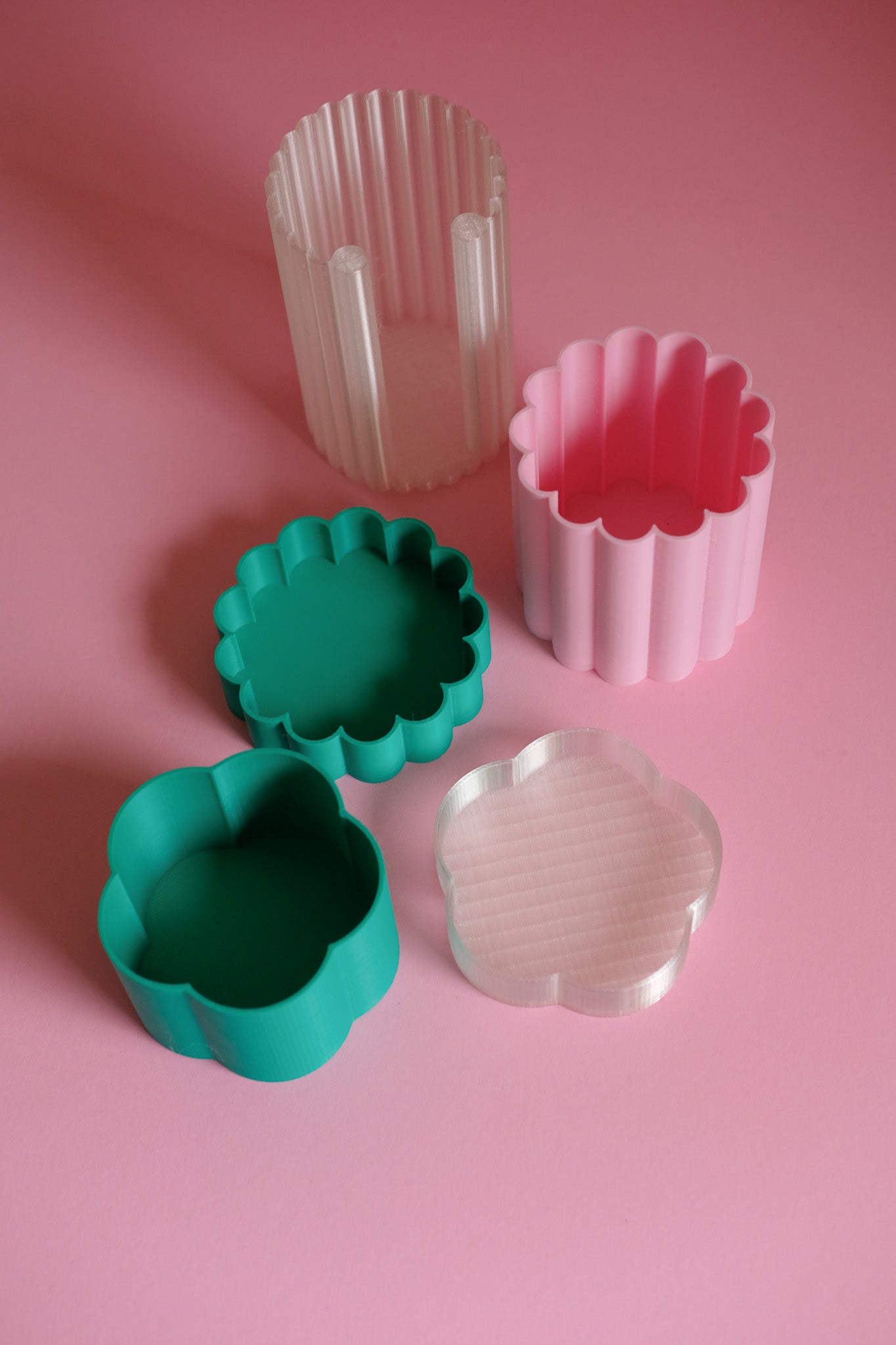 Cloud3 Bathroom Set - (Pink-Green-Transparent)