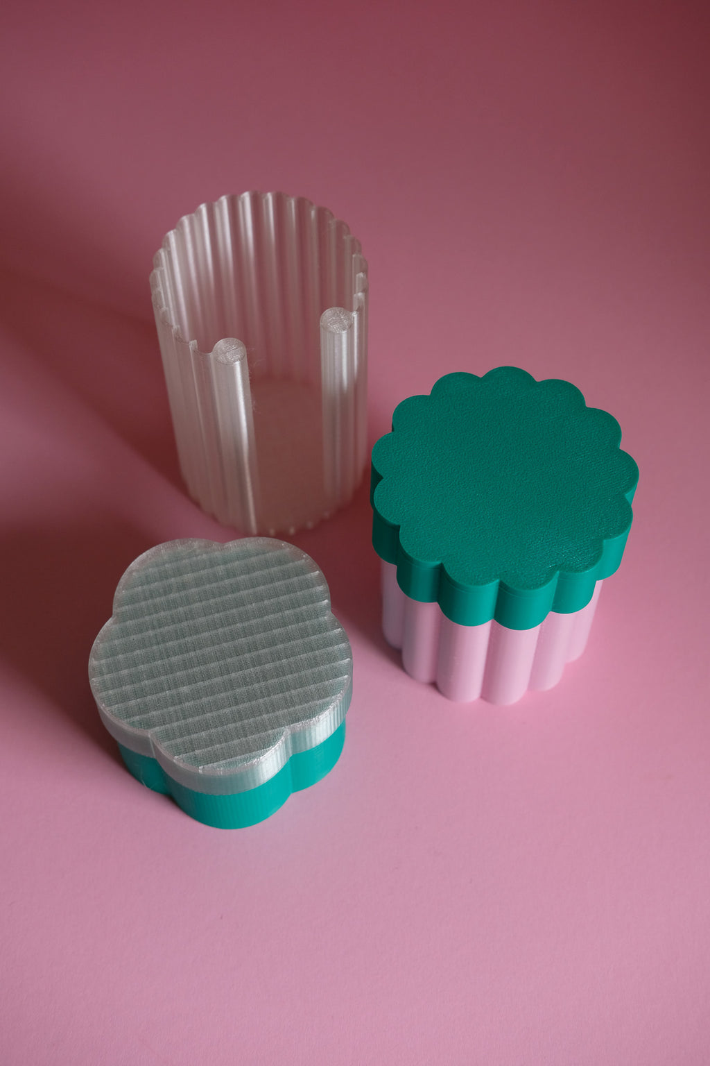 Cloud3 Bathroom Set - (Pink-Green-Transparent)