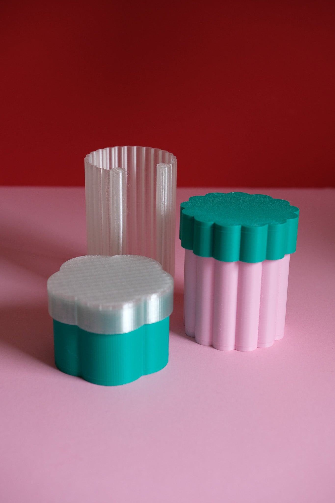Cloud3 Bathroom Set - (Pink-Green-Transparent)