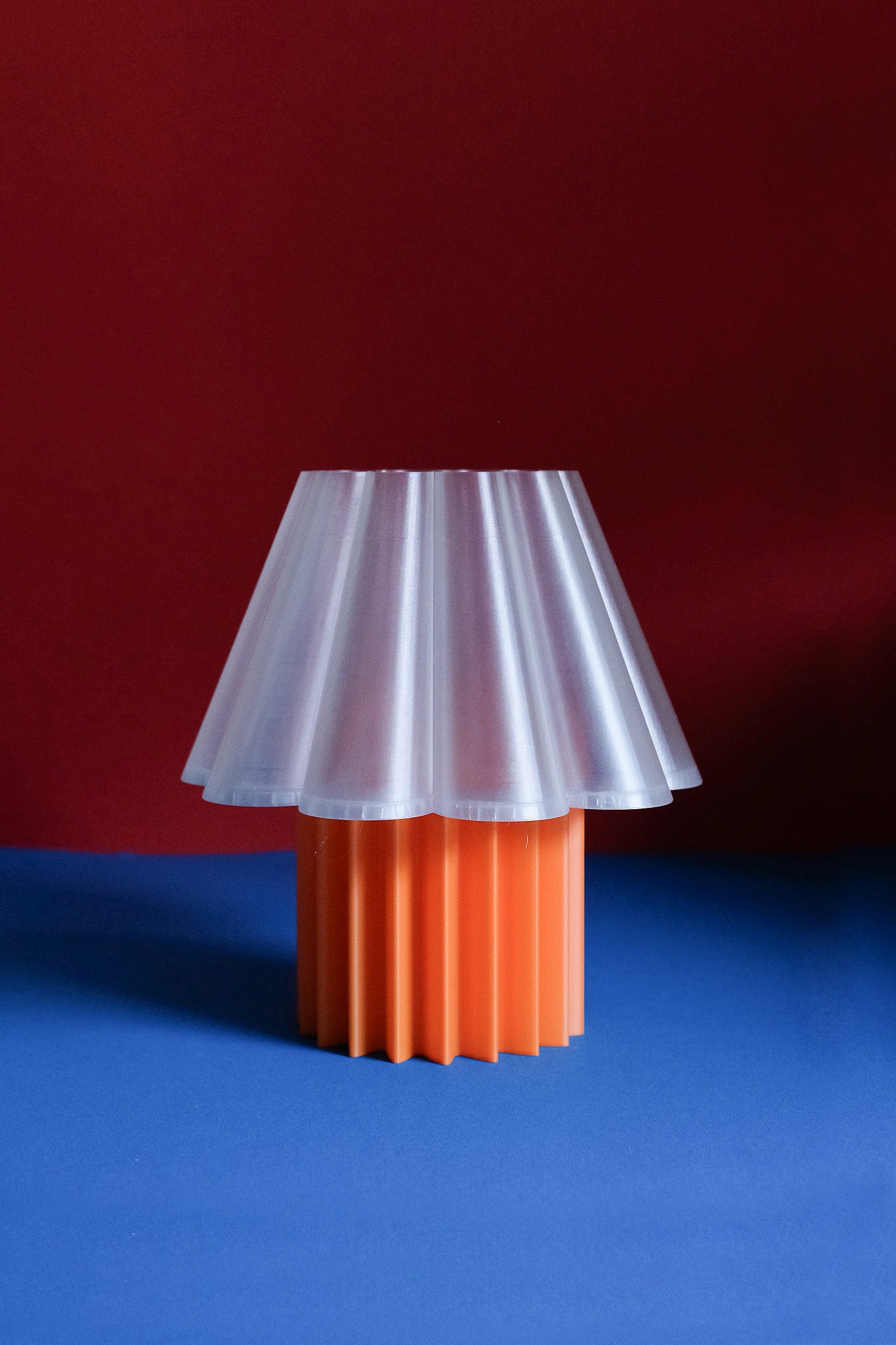 Mini Lamp Spiky Flower/ Transparent Orange