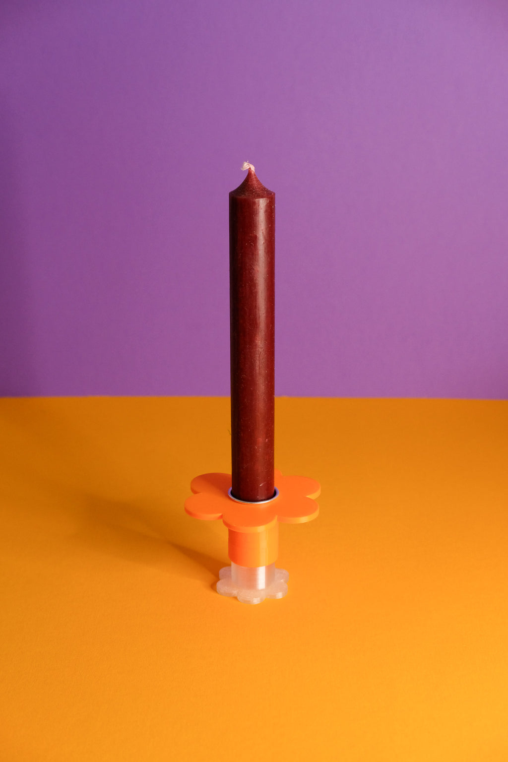BLOOM - Candle Holder (Orange - Transparent)