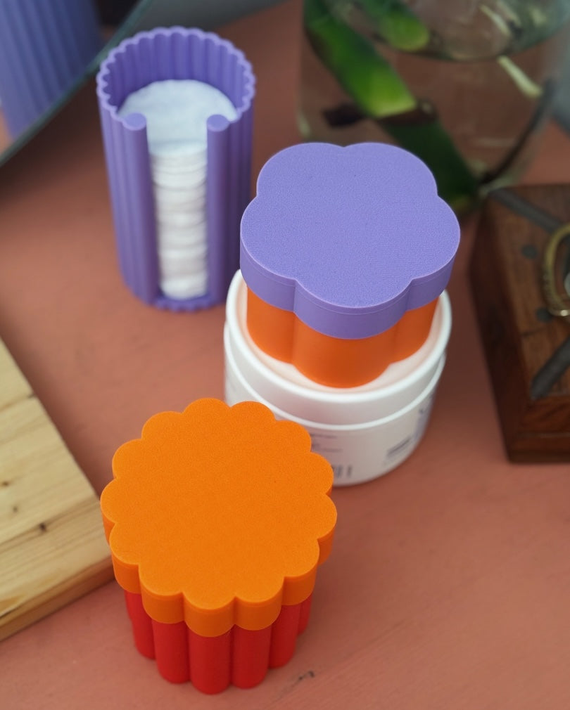 Cloud3 Bathroom Set - (Orange-Red-Lavender)