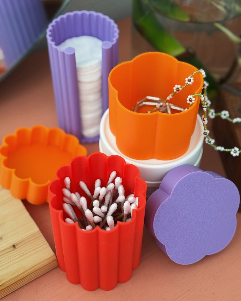 Cloud3 Bathroom Set - (Orange-Red-Lavender)