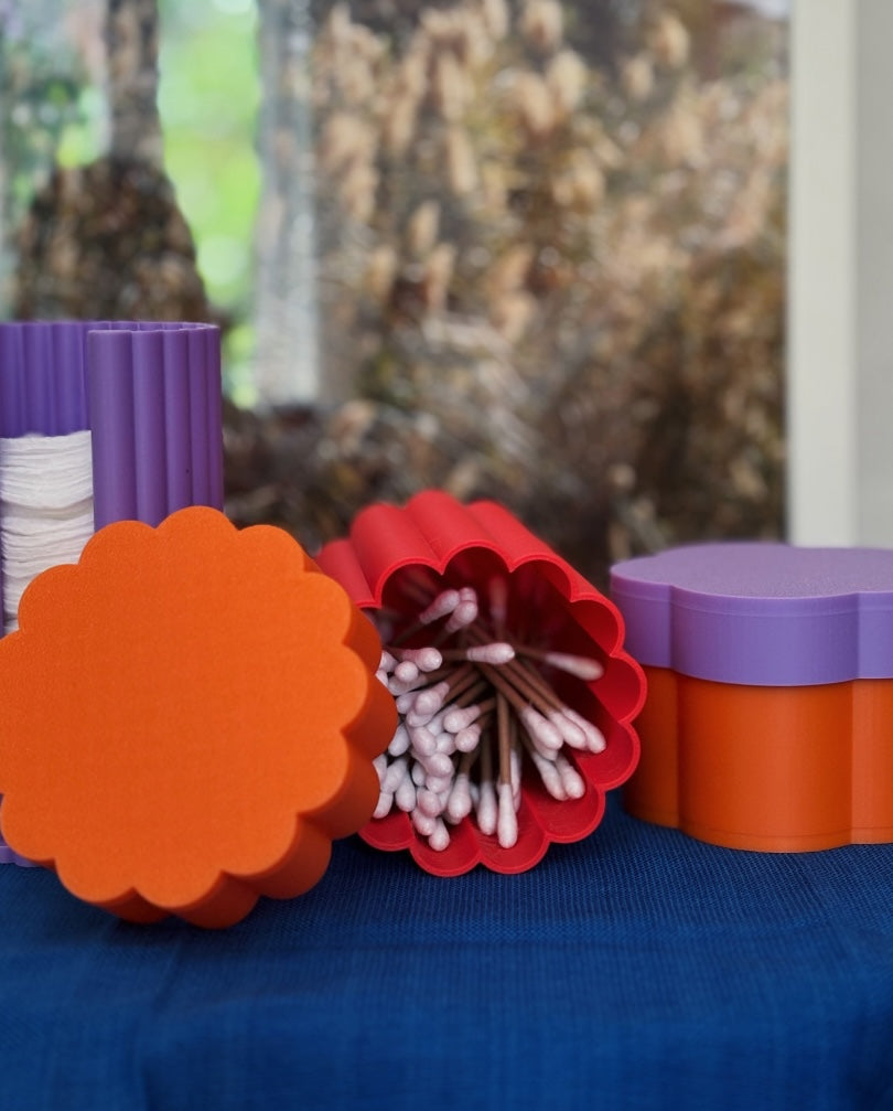 Cloud3 Bathroom Set - (Orange-Red-Lavender)